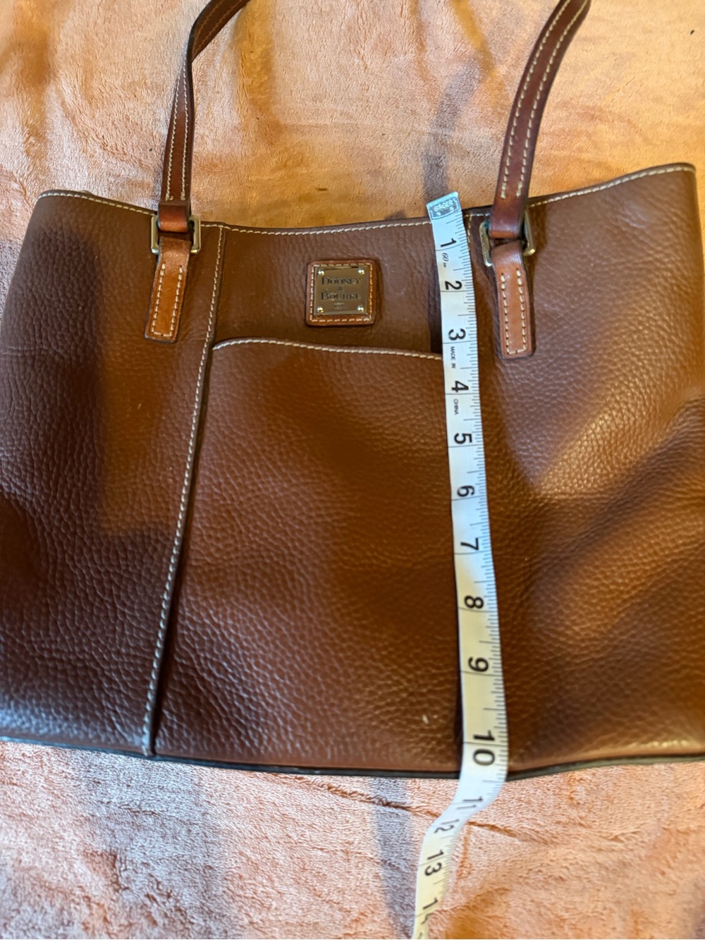Dooney & Bourke Brown Pebbled Leather Tote - Picture 7 of 7